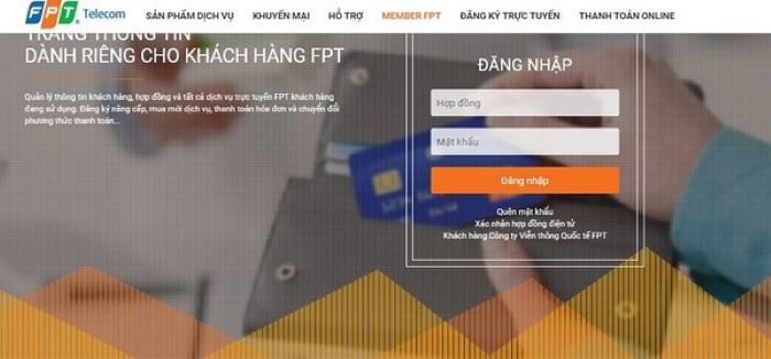 Gia hạn FPT tại website FPT Telecom