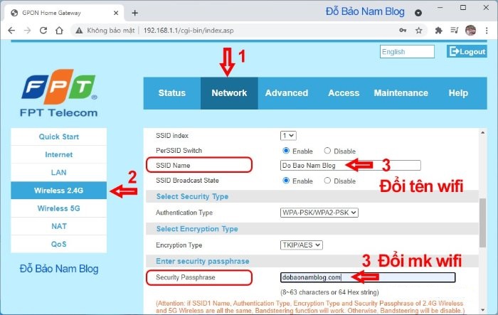 Tiến hành nhập User và Password